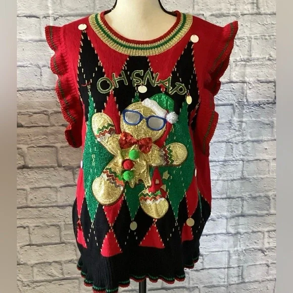 mens ugly christmas vest